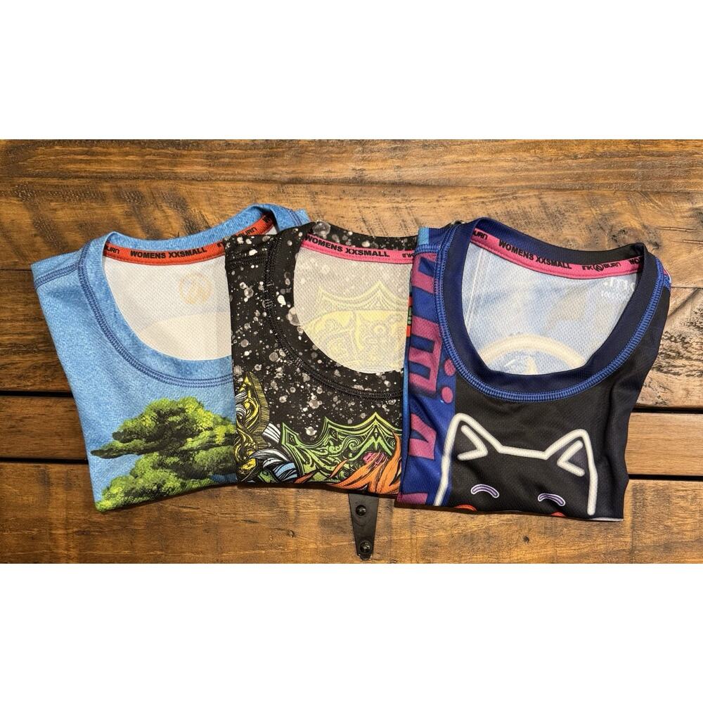 *Lot of 3* Women's INKnBURN Short Sleeve Tech Shirts Size XXS Activewear Shirt